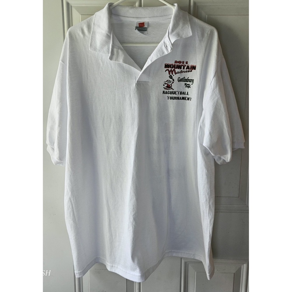 2011 Gatlinburg‎ TN Mountain Madness Racquetball Polo Shirt Mens XL Hanes